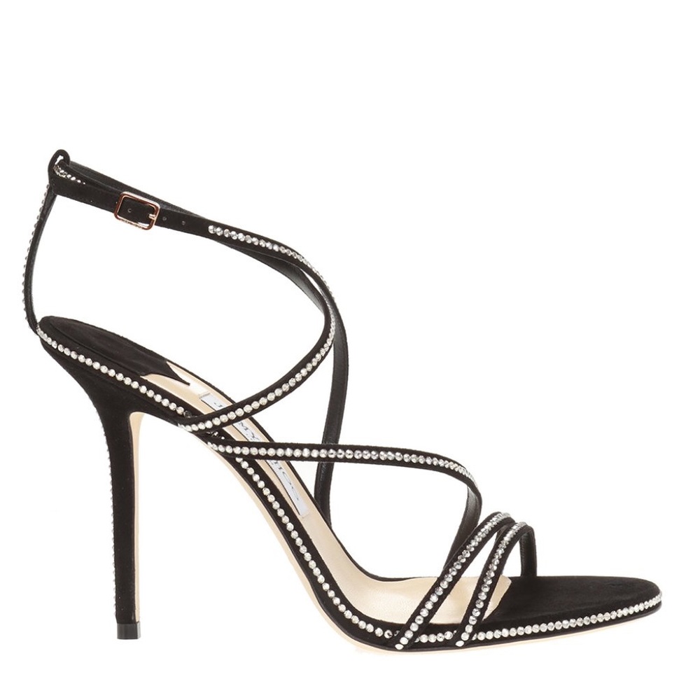 EUC JIMMY CHOO DUDETTE STILETTO SANDALS 38 $1,050 - Picture 2 of 16